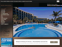 Tablet Screenshot of hotelfarojandia.com